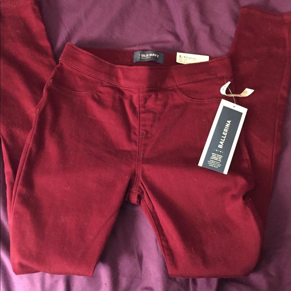 Burgundy Jeggings from Old Navy